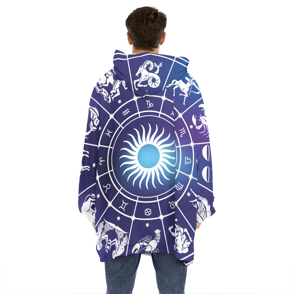 Zodiac Horoscopes Print Hoodie Blanket
