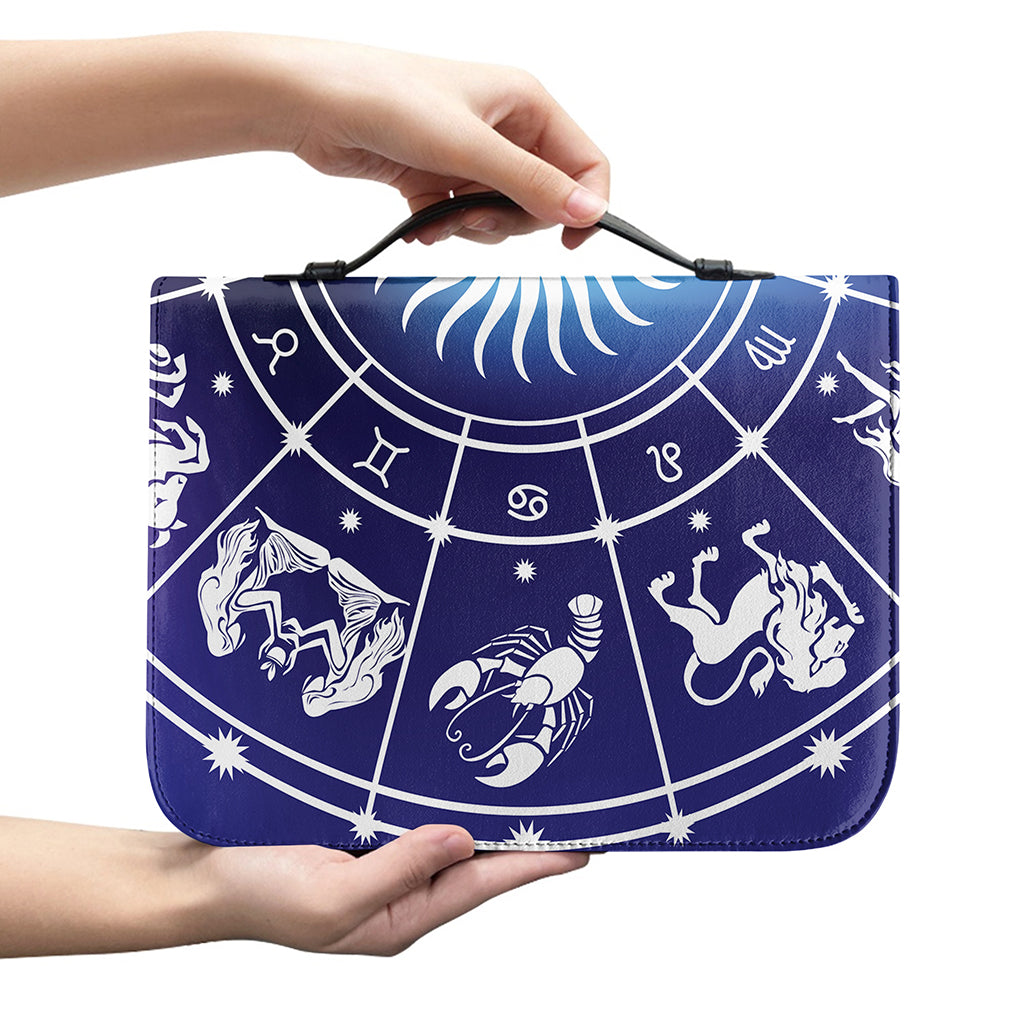 Zodiac Horoscopes Print Leather Bible Cover