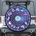 Zodiac Horoscopes Print Leather Spare Tire Cover
