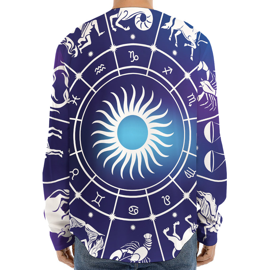 Zodiac Horoscopes Print Long Sleeve Baseball Jersey