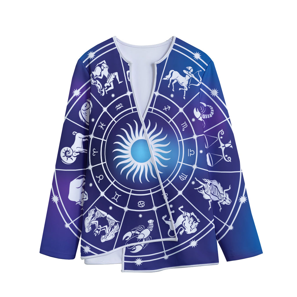 Zodiac Horoscopes Print Long Sleeve Short Coat