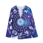 Zodiac Horoscopes Print Long Sleeve Short Coat