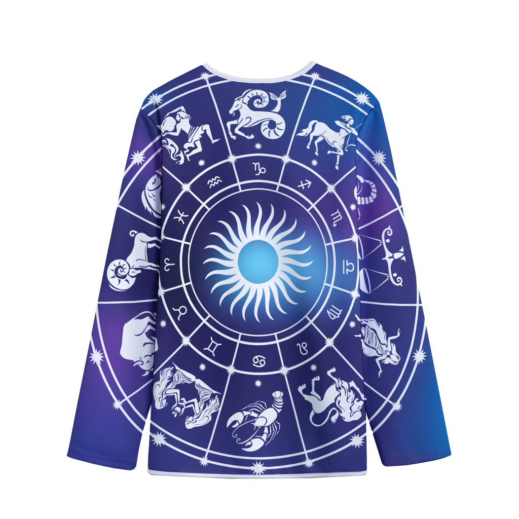 Zodiac Horoscopes Print Long Sleeve Short Coat
