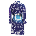 Zodiac Horoscopes Print Men's Bathrobe