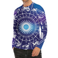 Zodiac Horoscopes Print Men's Long Sleeve Rash Guard