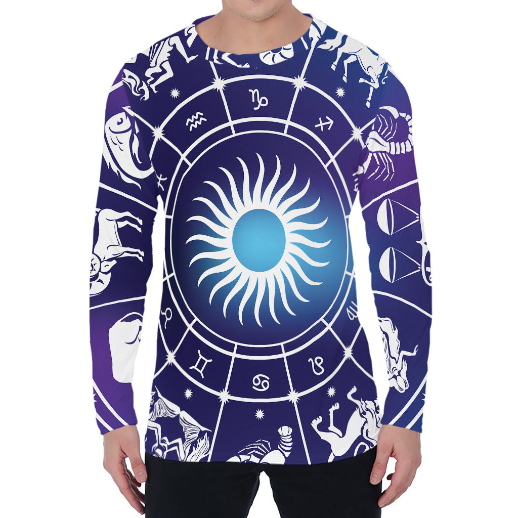 Zodiac Horoscopes Print Men's Long Sleeve T-Shirt