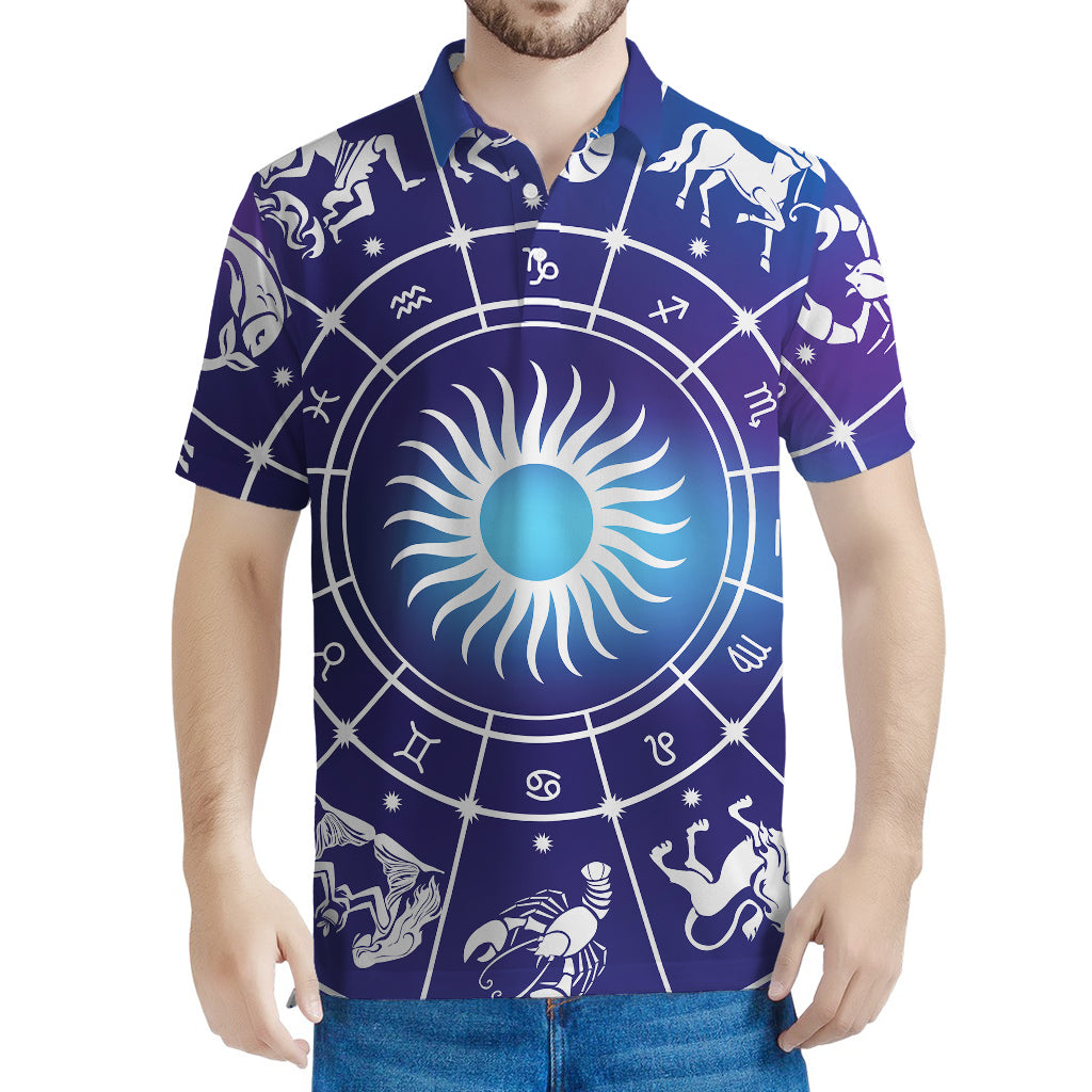 Zodiac Horoscopes Print Men's Polo Shirt