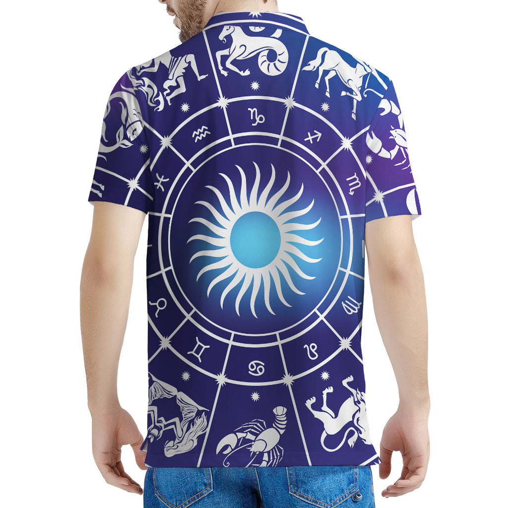 Zodiac Horoscopes Print Men's Polo Shirt