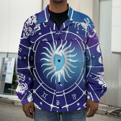 Zodiac Horoscopes Print Men's Shirt Jacket