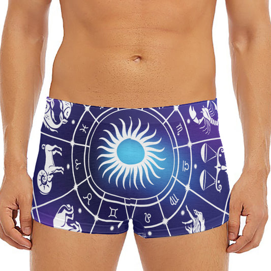 Zodiac Horoscopes Print Men's Short Boxer Briefs