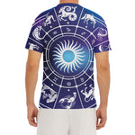Zodiac Horoscopes Print Men's Short Sleeve Rash Guard