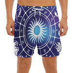 Zodiac Horoscopes Print Men's Split Running Shorts