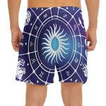 Zodiac Horoscopes Print Men's Split Running Shorts