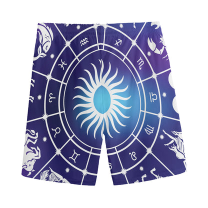 Zodiac Horoscopes Print Men's Sports Shorts