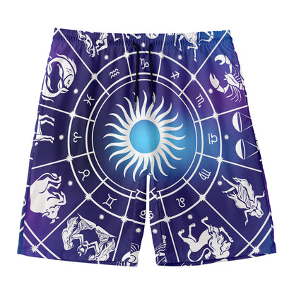 Zodiac Horoscopes Print Men's Swim Trunks
