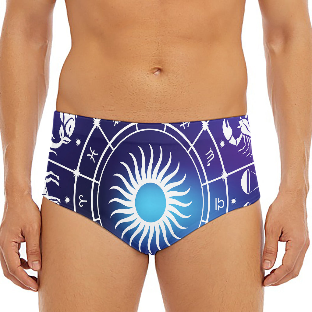Zodiac Horoscopes Print Men's Triangle Swim Briefs
