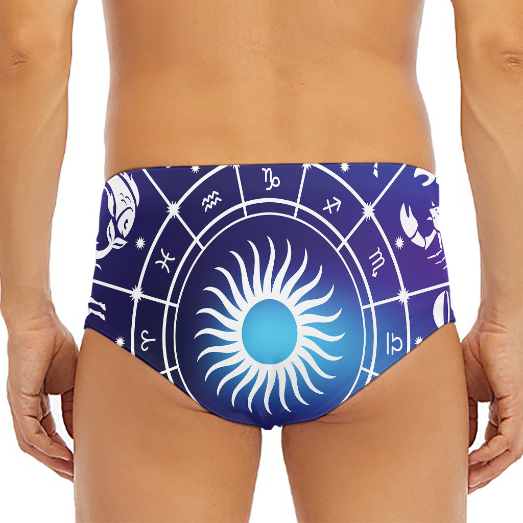 Zodiac Horoscopes Print Men's Triangle Swim Briefs