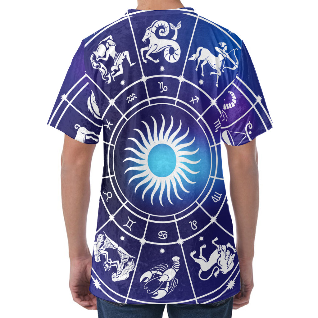 Zodiac Horoscopes Print Men's Velvet T-Shirt