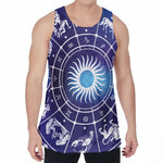 Zodiac Horoscopes Print Men's Velvet Tank Top