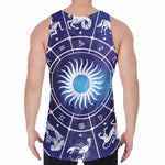 Zodiac Horoscopes Print Men's Velvet Tank Top