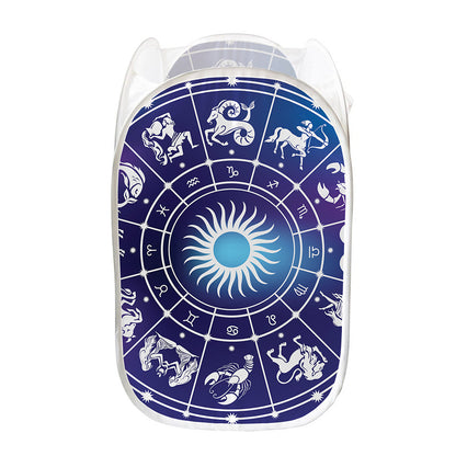 Zodiac Horoscopes Print Mesh Laundry Hamper