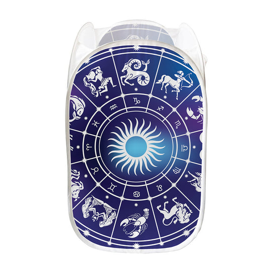 Zodiac Horoscopes Print Mesh Laundry Hamper
