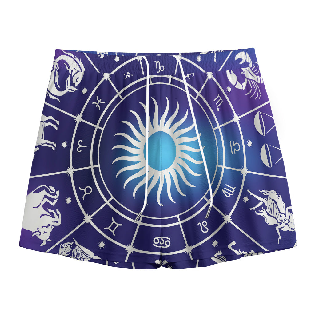 Zodiac Horoscopes Print Mesh Shorts