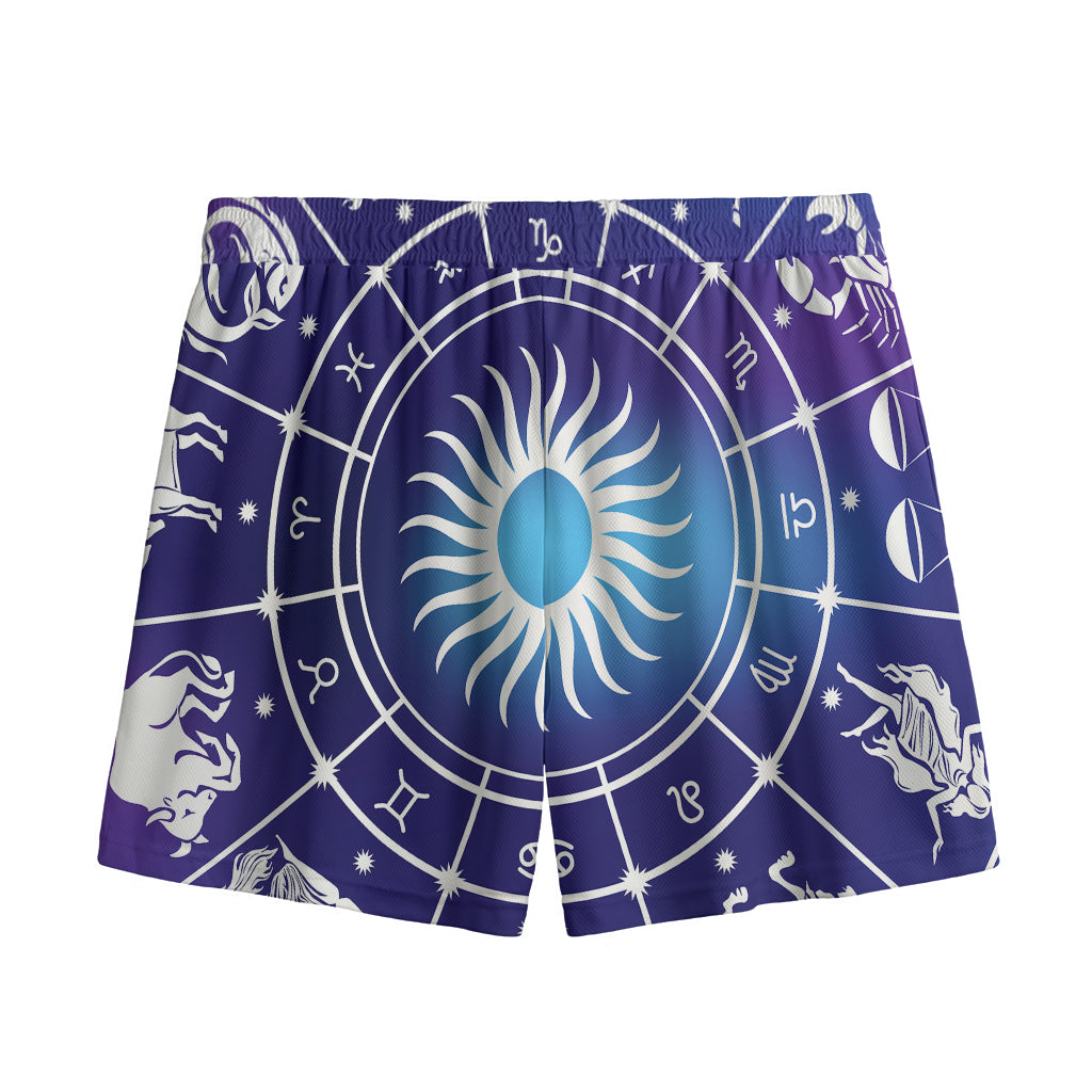 Zodiac Horoscopes Print Mesh Shorts