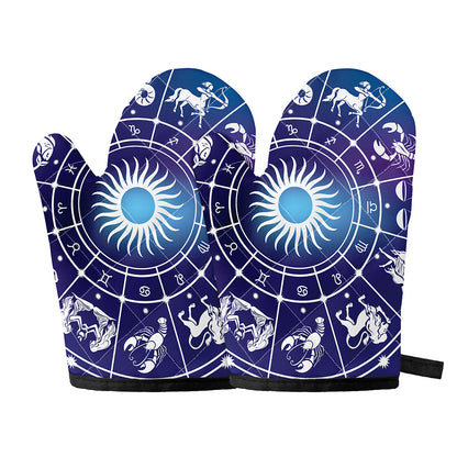 Zodiac Horoscopes Print Oven Mitts