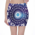 Zodiac Horoscopes Print Pencil Mini Skirt