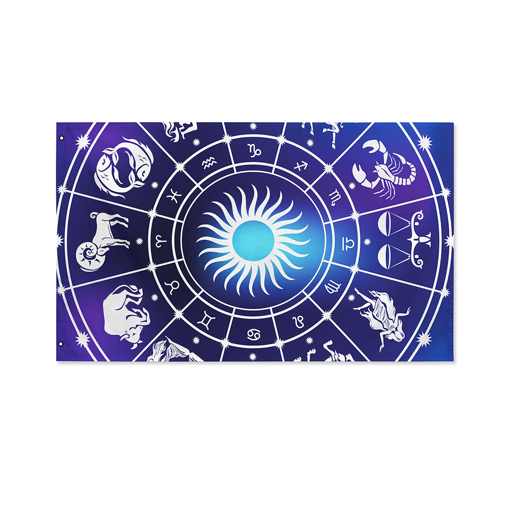 Zodiac Horoscopes Print Polyester Flag
