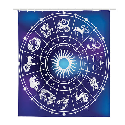 Zodiac Horoscopes Print Polyester Shower Curtain
