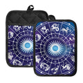 Zodiac Horoscopes Print Pot Holders With Pocket