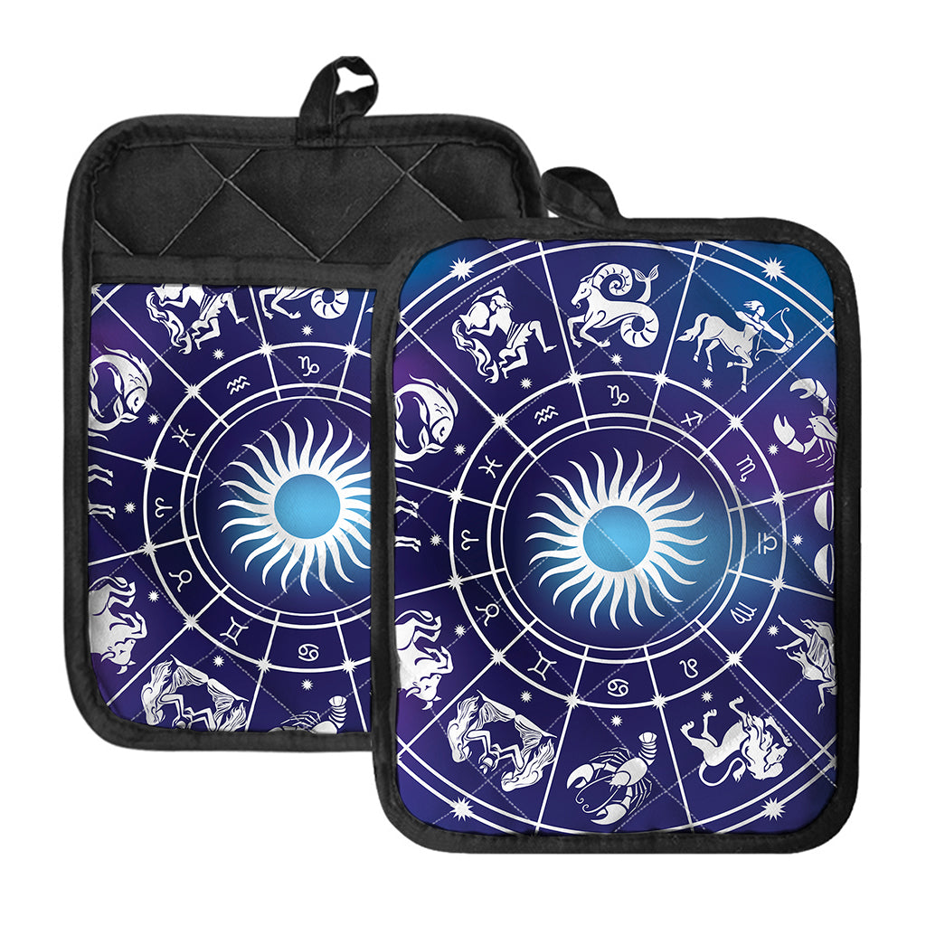 Zodiac Horoscopes Print Pot Holders With Pocket