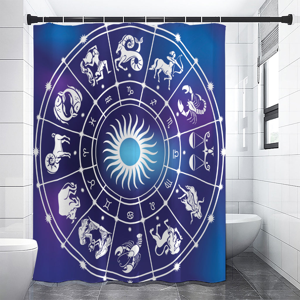 Zodiac Horoscopes Print Premium Shower Curtain