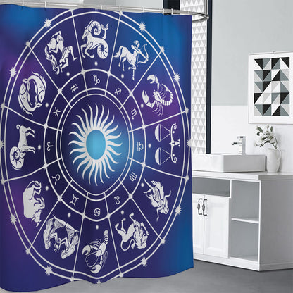 Zodiac Horoscopes Print Premium Shower Curtain