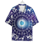 Zodiac Horoscopes Print Rayon Hawaiian Shirt