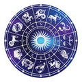 Zodiac Horoscopes Print Round Blanket