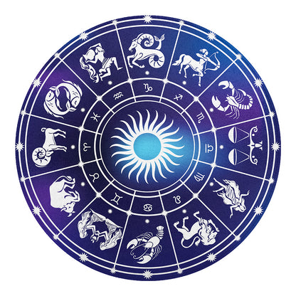 Zodiac Horoscopes Print Round Blanket