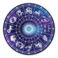 Zodiac Horoscopes Print Round Floor Mat