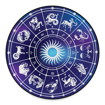 Zodiac Horoscopes Print Round Floor Mat