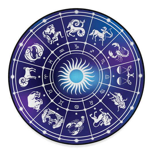 Zodiac Horoscopes Print Round Floor Mat