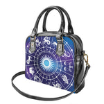 Zodiac Horoscopes Print Shoulder Handbag