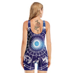 Zodiac Horoscopes Print Sleeveless One Piece Swimsuit