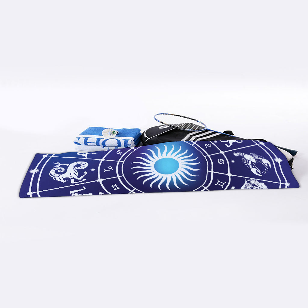 Zodiac Horoscopes Print Sports Towel