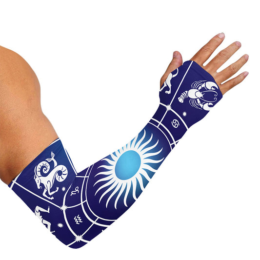 Zodiac Horoscopes Print Sun Protection Arm Sleeves