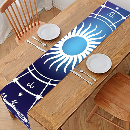 Zodiac Horoscopes Print Table Runner