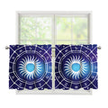 Zodiac Horoscopes Print Tier Curtains