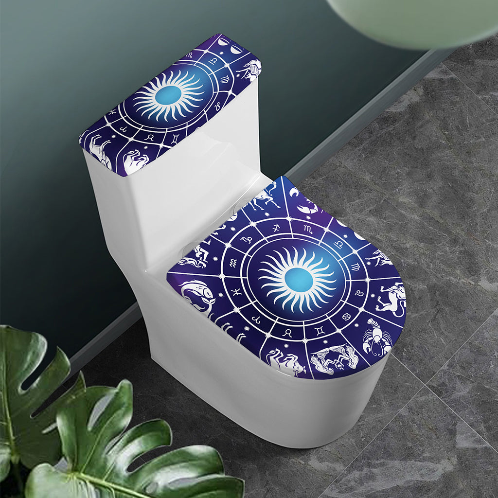 Zodiac Horoscopes Print Toilet Lid And Tank Cover Set
