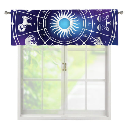 Zodiac Horoscopes Print Window Valance